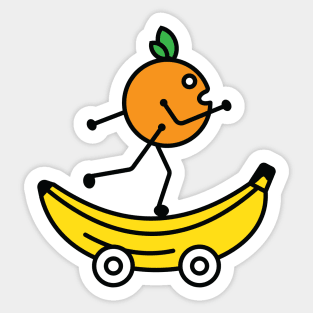 ORANGE & BANANA Sticker